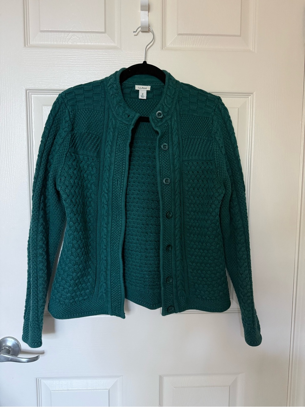 L.L.Bean Cable Knit Button-Up Cardigan